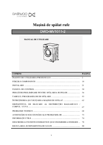 Manual Daewoo DWD-MV1011-2 Mașină de spălat