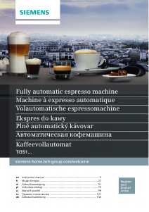 Handleiding Siemens TI35A209RW Espresso-apparaat