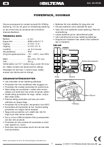 Bruksanvisning Biltema 24-0148 Portabel laddare