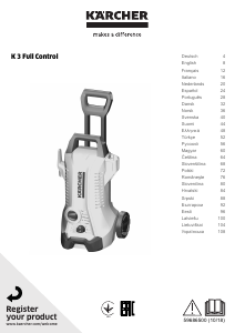 Kullanım kılavuzu Kärcher K3 Full Control Yüksek basınçlı yıkama makinesi