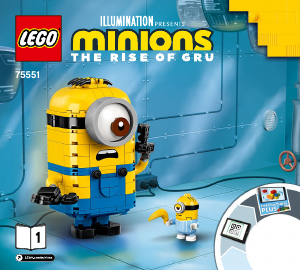 Rokasgrāmata Lego set 75551 Minions Klucīšu minjoni un viņu midzenis