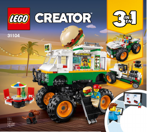 Manual de uso Lego set 31104 Creator Monster Truck Hamburguesería
