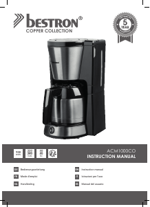 Manual de uso Bestron ACM1000CO Máquina de café