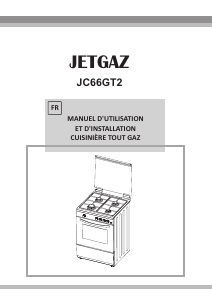 Mode d’emploi Jetgaz JC66GT2 Cuisinière