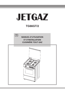 Mode d’emploi Jetgaz TG66GT/2 Cuisinière