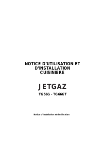 Mode d’emploi Jetgaz TG66GT Cuisinière