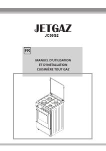 Mode d’emploi Jetgaz JC56G2 Cuisinière