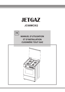 Mode d’emploi Jetgaz JC66MCIX2 Cuisinière