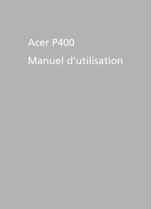 Mode d’emploi Acer P400 Téléphone portable