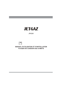 Mode d’emploi Jetgaz JP4GW Table de cuisson