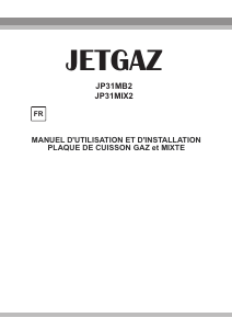 Mode d’emploi Jetgaz JP31MIX2 Table de cuisson