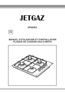 Mode d’emploi Jetgaz JP4GIX2 Table de cuisson