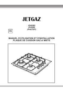 Mode d’emploi Jetgaz JP4GW2 Table de cuisson