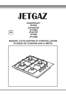 Mode d’emploi Jetgaz JP31MB Table de cuisson