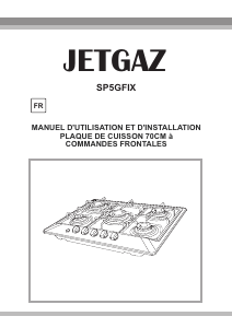 Mode d’emploi Jetgaz SP5GFIX Table de cuisson