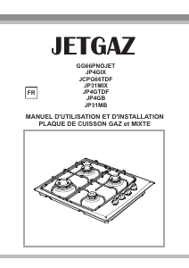Mode d’emploi Jetgaz JP4GTDF Table de cuisson