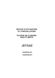 Mode d’emploi Jetgaz GG66PBLJET Table de cuisson
