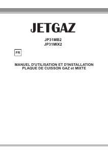 Mode d’emploi Jetgaz JP31MB2 Table de cuisson