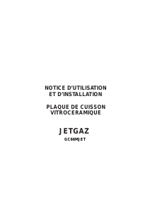 Mode d’emploi Jetgaz GC66MJET Table de cuisson