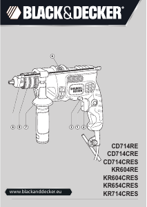 Посібник Black and Decker CD714RE Дрель-шуруповерт