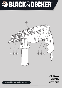 Manual de uso Black and Decker CD71RE Taladradora de percusión