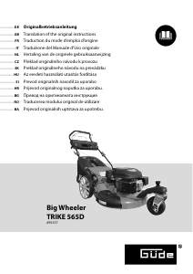 Manual Güde 565D Trike Big Wheeler Mașină de tuns iarbă