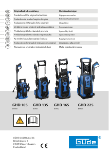 Návod Güde GHD 105 Vysokotlakový čistič