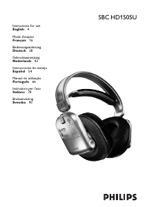 Manual Philips SBCHD1505U Headphone