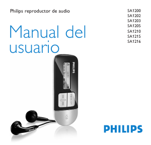 Manual de uso Philips SA1212 Reproductor de Mp3