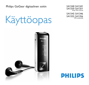 Käyttöohje Philips SA1350 GoGear MP3-soitin