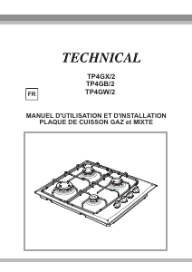 Mode d’emploi Technical TP4GW/2 Table de cuisson