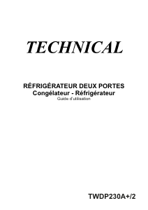 Mode d’emploi Technical TWDP230A+/2 Réfrigérateur combiné