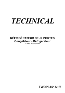 Mode d’emploi Technical TWDP3451A+/3 Réfrigérateur combiné