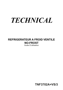 Mode d’emploi Technical TNF3702A+VS/3 Réfrigérateur combiné