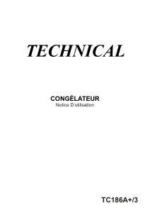Mode d’emploi Technical TC186A+/3 Congélateur