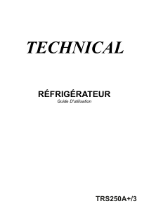 Mode d’emploi Technical TRS250A+/3 Réfrigérateur