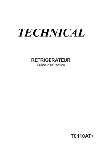 Mode d’emploi Technical TC110AT+ Réfrigérateur
