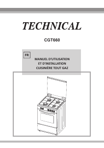 Mode d’emploi Technical CGT660 Cuisinière