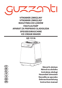 Priročnik Guzzanti GZ 151A Stroj za izdelavo sladoleda