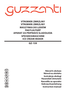 Instrukcja Guzzanti GZ 159 Maszyna do lodów