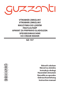 Instrukcja Guzzanti GZ 157 Maszyna do lodów