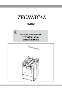 Mode d’emploi Technical CMT66 Cuisinière