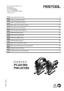 Manual Festool CARVEX PSB 420 EBQ Serra de recortes