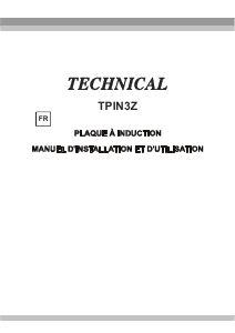 Mode d’emploi Technical TPIN3Z Table de cuisson