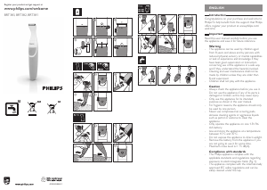 Manual de uso Philips BRT381 Recortador de bikini