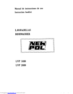 Manual New Pol LVP 2030 Dishwasher