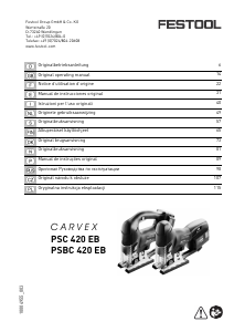 Manuale Festool CARVEX PSBC 420 EB Seghetto alternativo