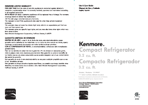 Manual de uso Kenmore 111.99033 Refrigerador