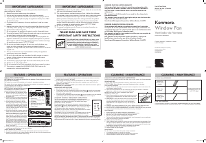 Manual de uso Kenmore 258.33052310 Ventilador