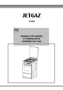 Mode d’emploi Jetgaz JC56G Cuisinière